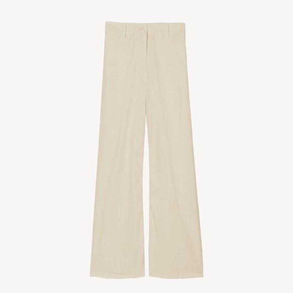 NWOT Nili Lotan Megan Pants White Twill Ankle Length High Rise Wide Leg Sz 6 - Picture 2 of 8